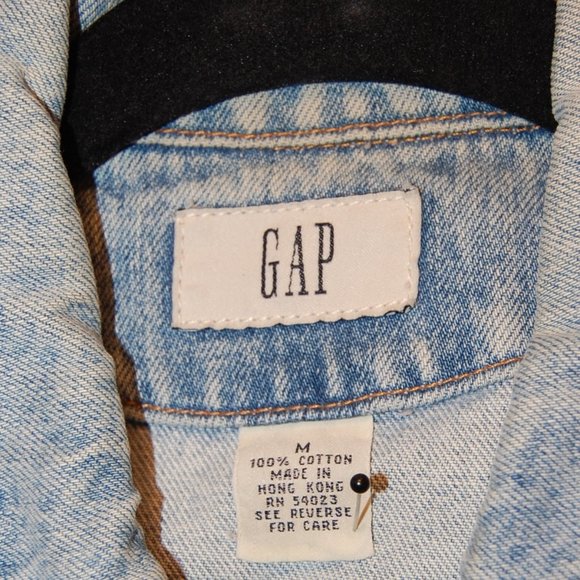 GAP Women's Light Blue Denim Jean Jacket Size M - Picture 8 of 8